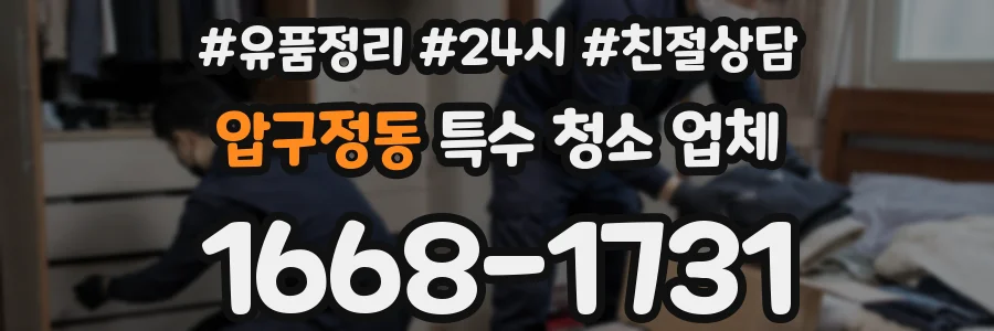 압구정동 특수 청소 업체