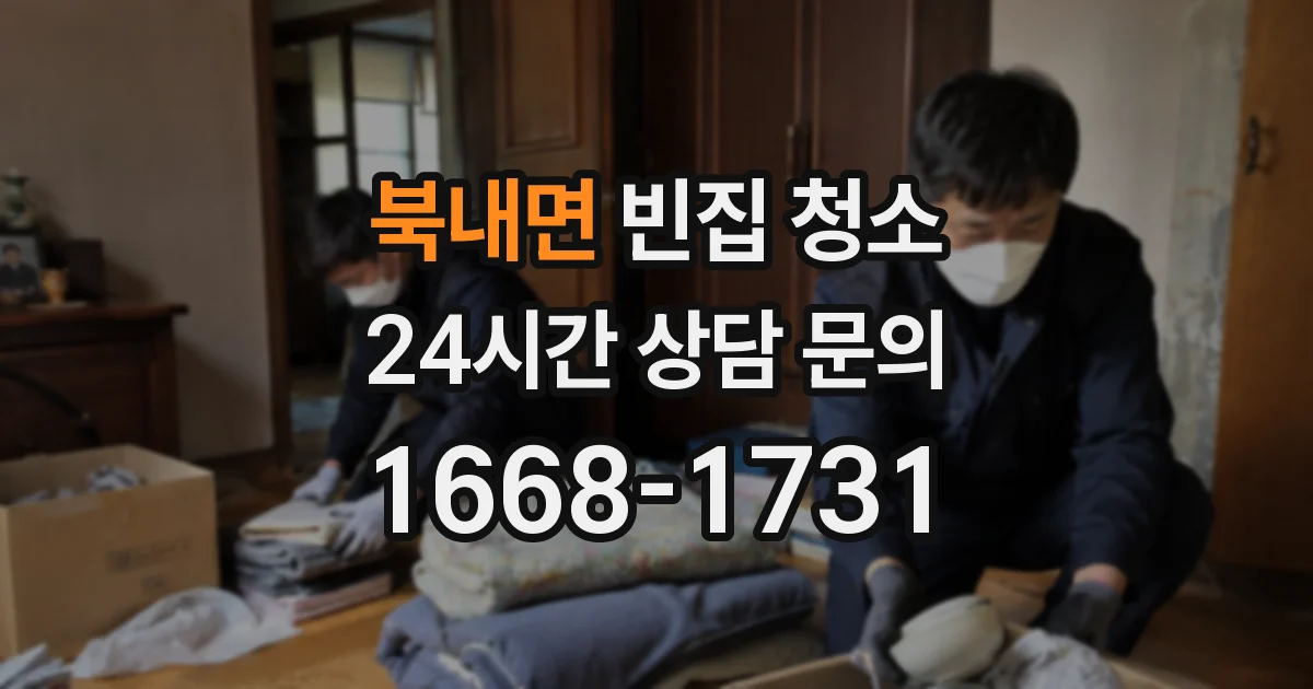 북내면 빈집 청소