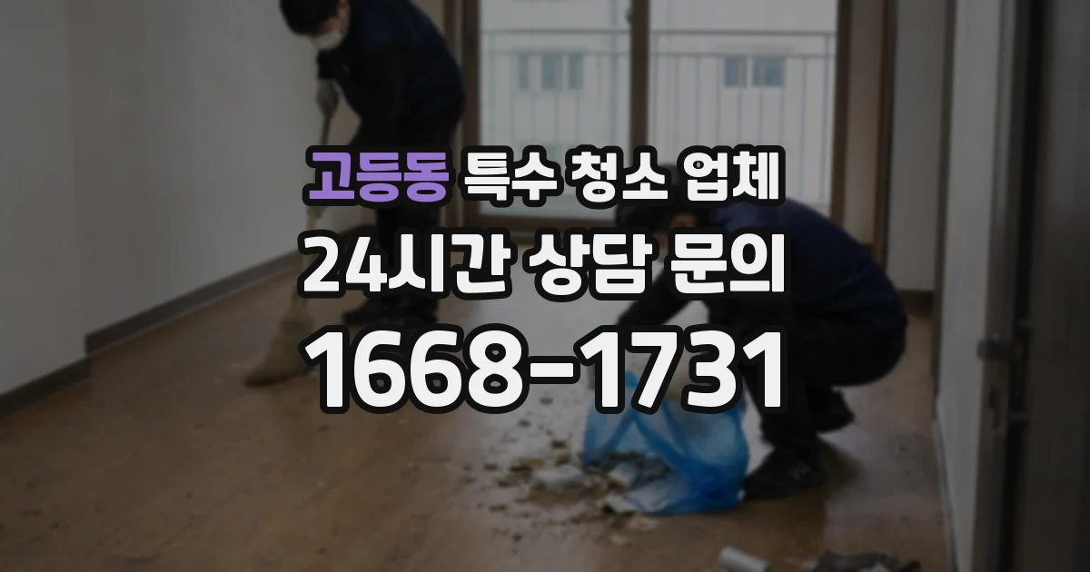 고등동 특수 청소 업체