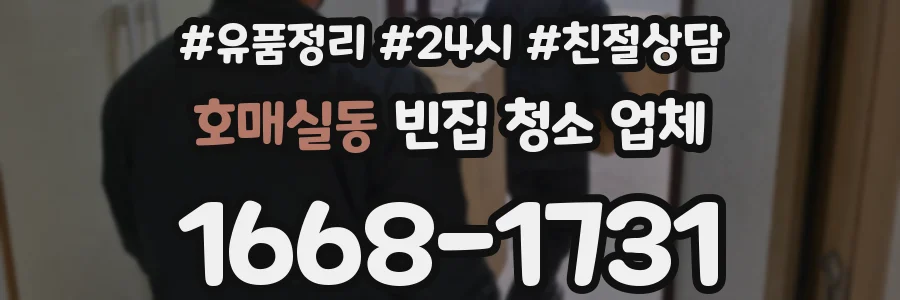 호매실동 빈집 청소 업체