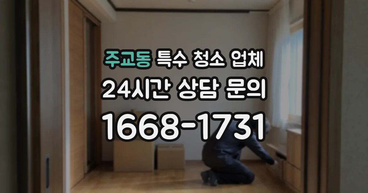 주교동 특수 청소 업체