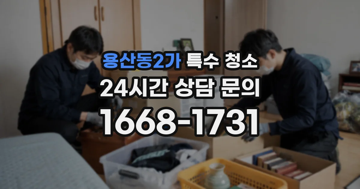 용산동2가 특수 청소