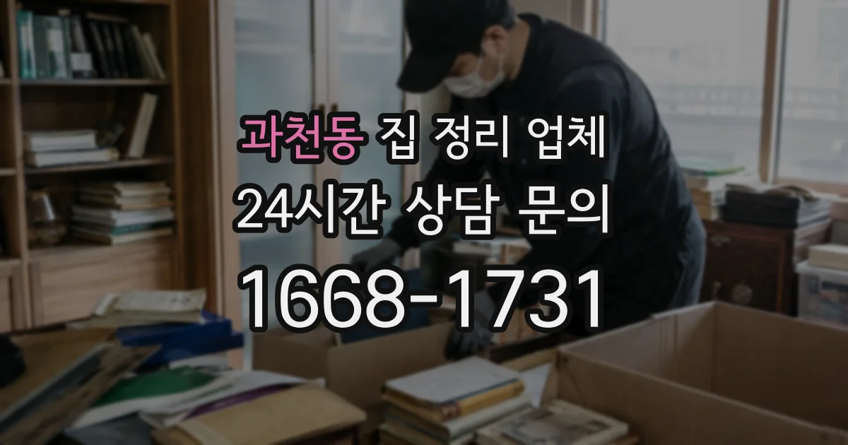 과천동 집 정리 업체