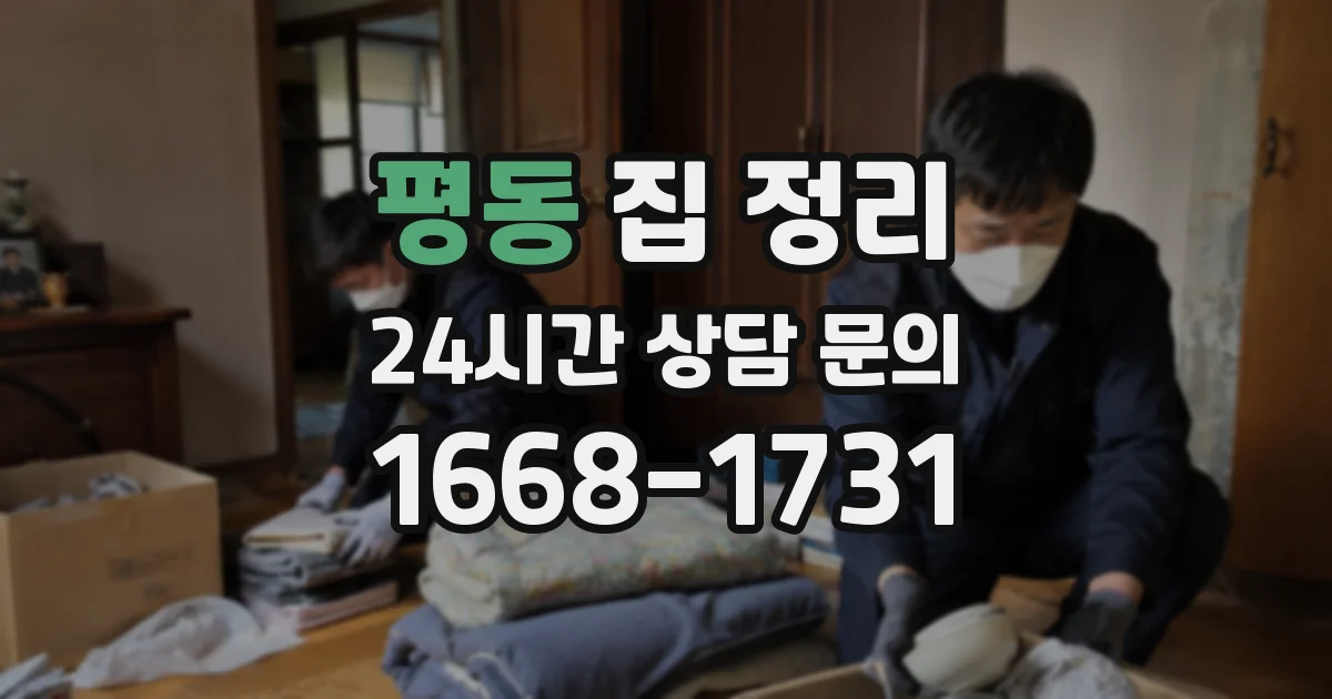 평동 집 정리