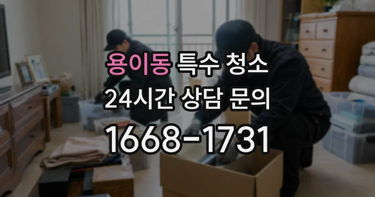 용이동 특수 청소