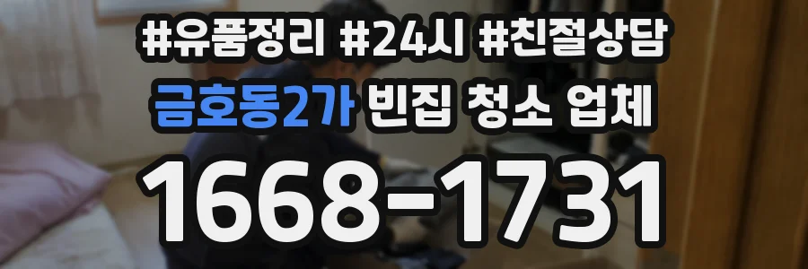 금호동2가 빈집 청소 업체