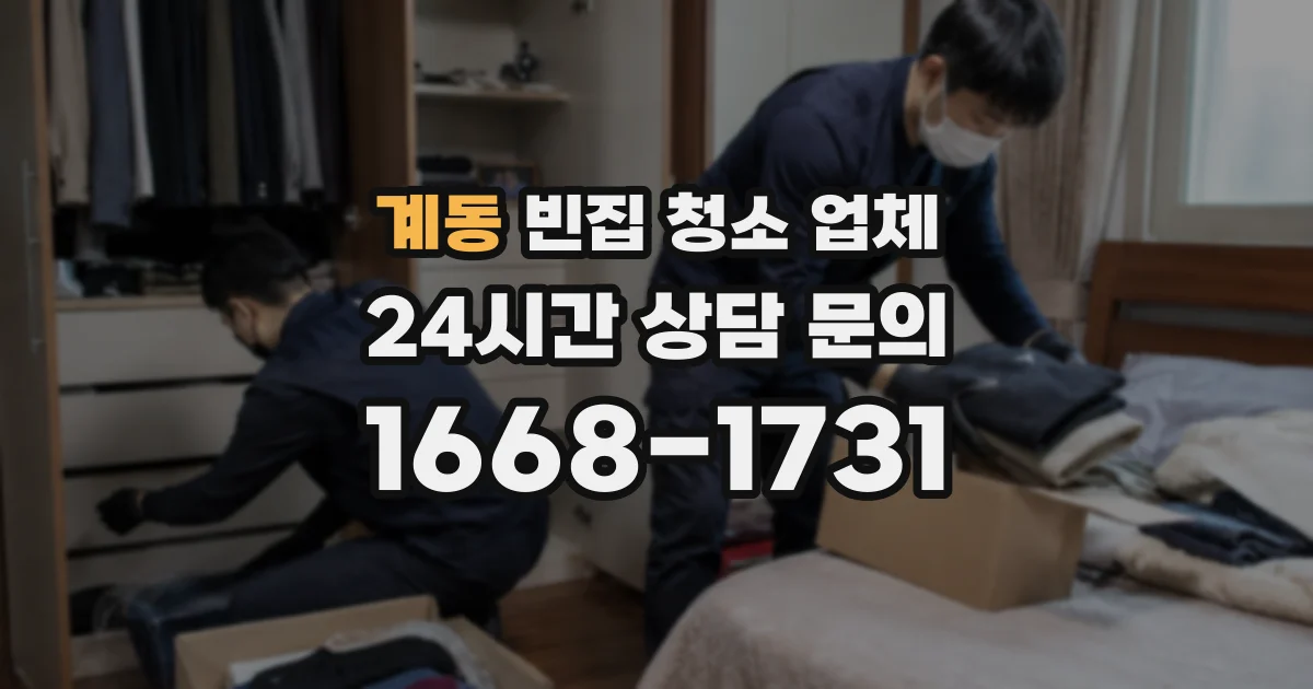 계동 빈집 청소 업체