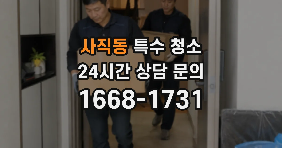 사직동 특수 청소