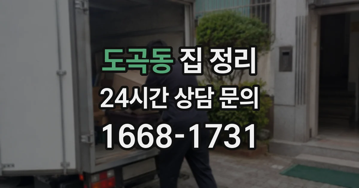 도곡동 집 정리