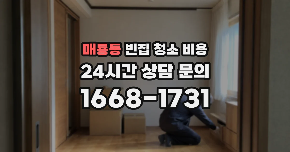 매룡동 빈집 청소 비용