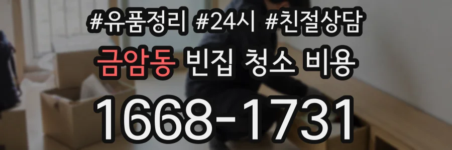 금암동 빈집 청소 비용