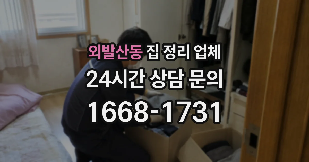 외발산동 집 정리 업체