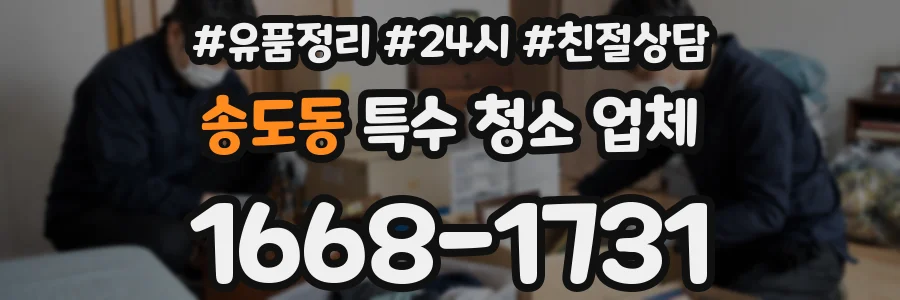 송도동 특수 청소 업체