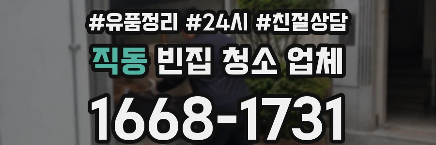 직동 빈집 청소 업체