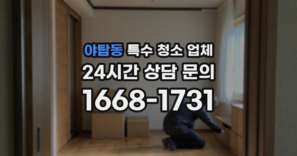 야탑동 특수 청소 업체
