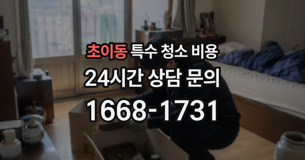 초이동 특수 청소 비용