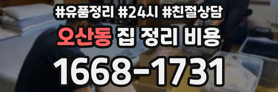 오산동 집 정리 비용