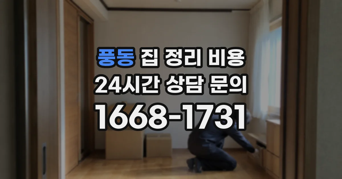 풍동 집 정리 비용