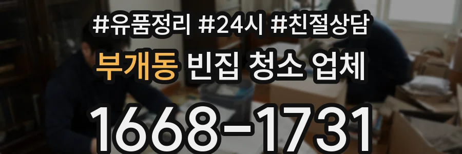 부개동 빈집 청소 업체