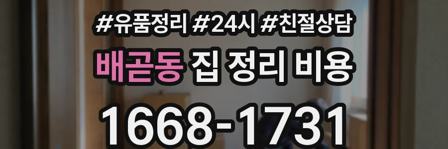 배곧동 집 정리 비용