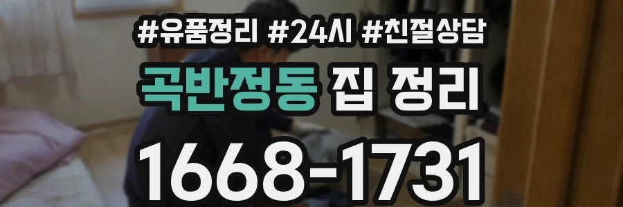 곡반정동 집 정리