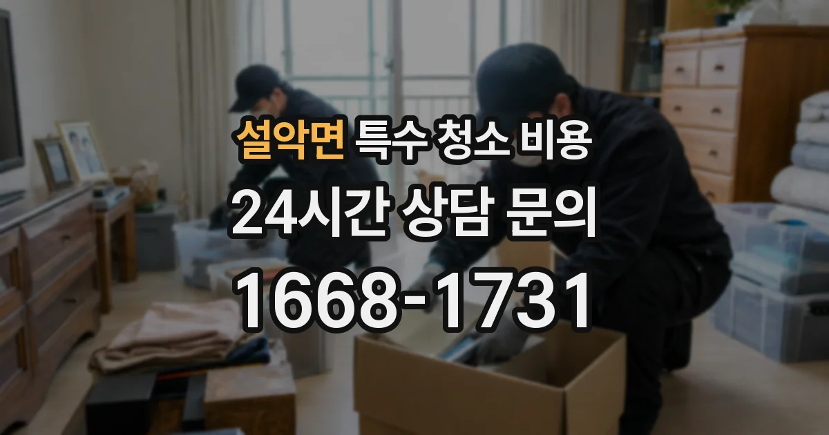 설악면 특수 청소 비용