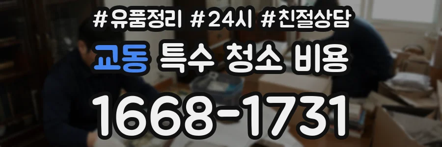 교동 특수 청소 비용