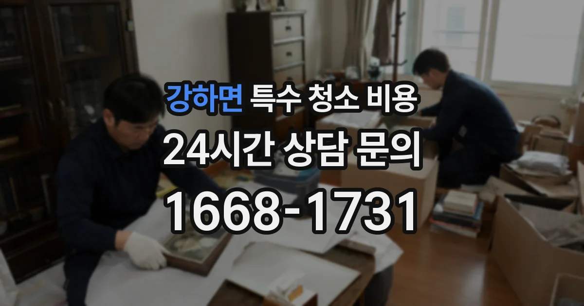 강하면 특수 청소 비용