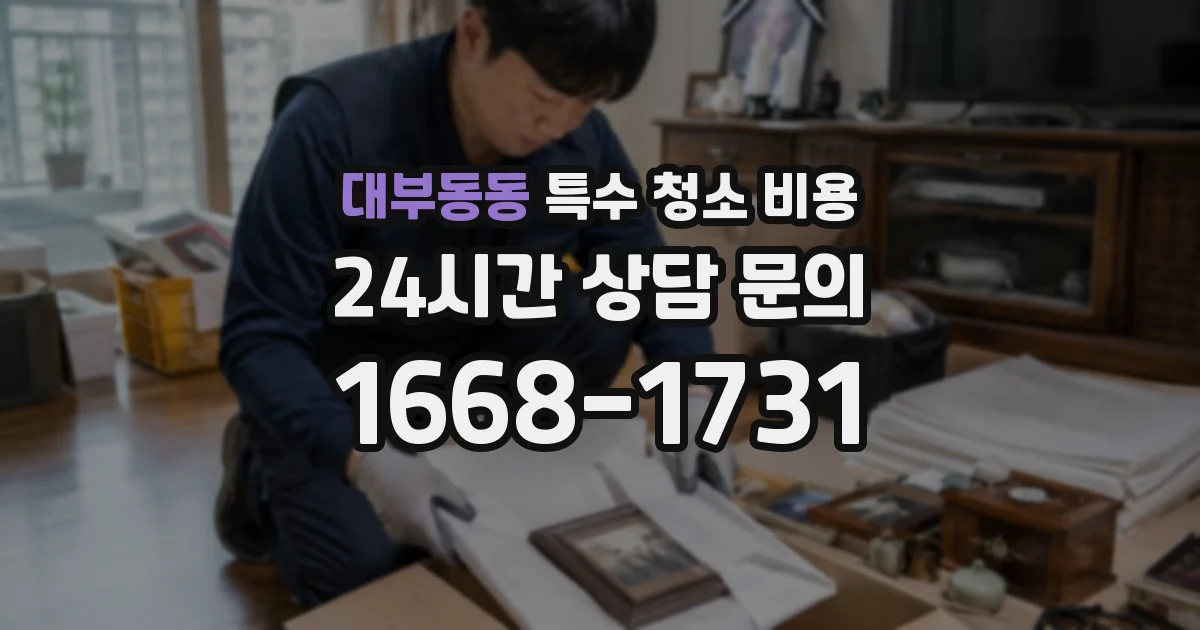 대부동동 특수 청소 비용