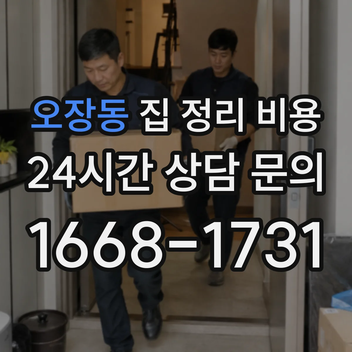 오장동 집 정리 비용