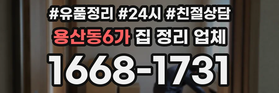 용산동6가 집 정리 업체
