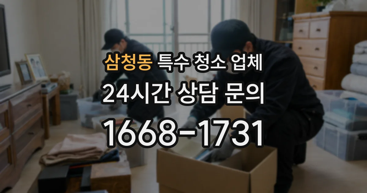 삼청동 특수 청소 업체