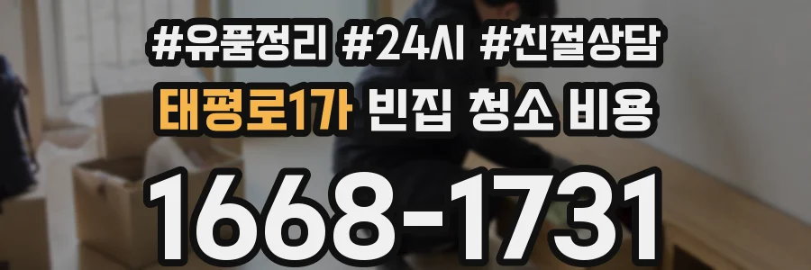 태평로1가 빈집 청소 비용