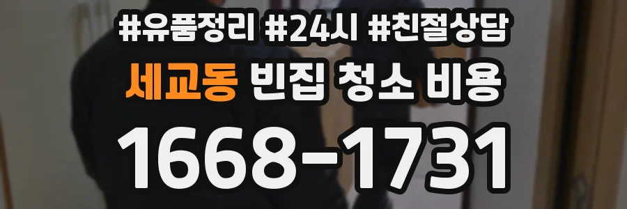 세교동 빈집 청소 비용
