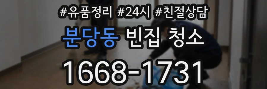 분당동 빈집 청소