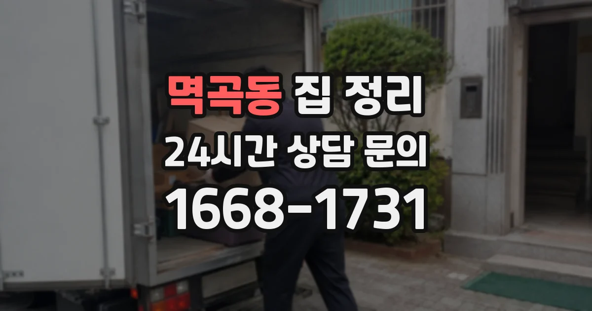 멱곡동 집 정리