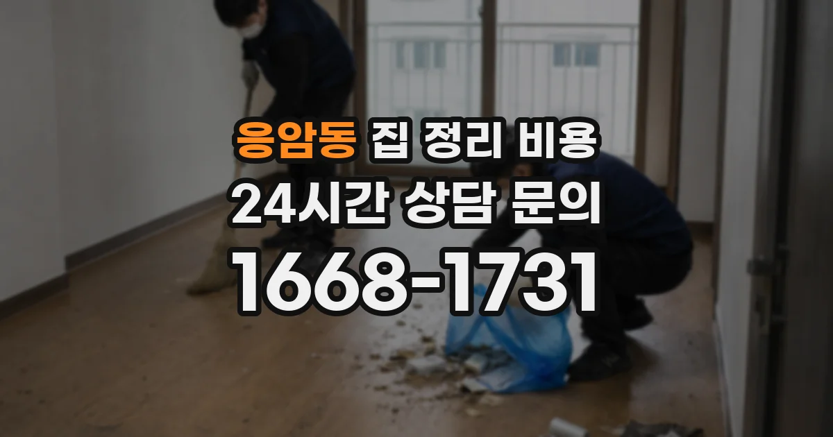 응암동 집 정리 비용