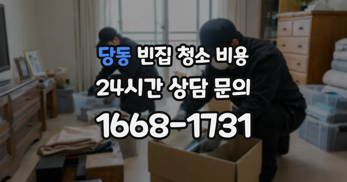 당동 빈집 청소 비용