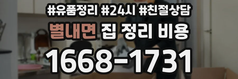 별내면 집 정리 비용