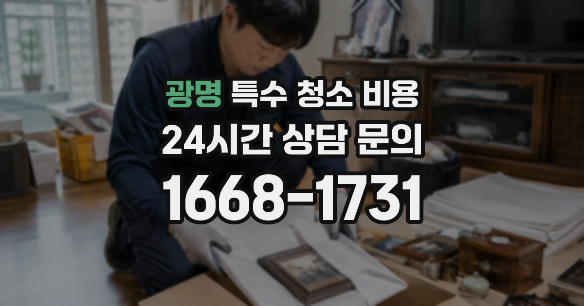 광명 특수 청소 비용