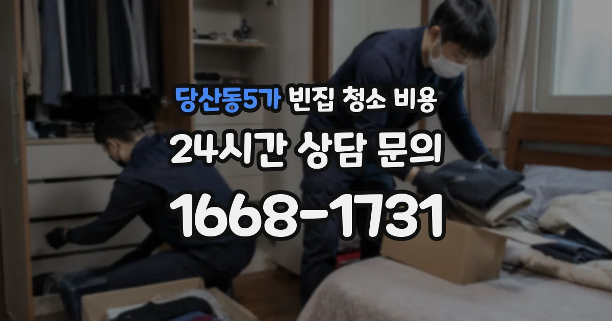 당산동5가 빈집 청소 비용