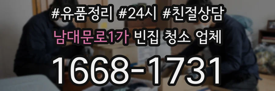 남대문로1가 빈집 청소 업체