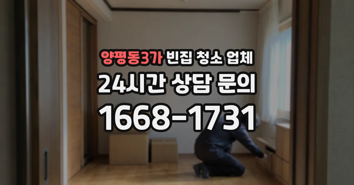양평동3가 빈집 청소 업체