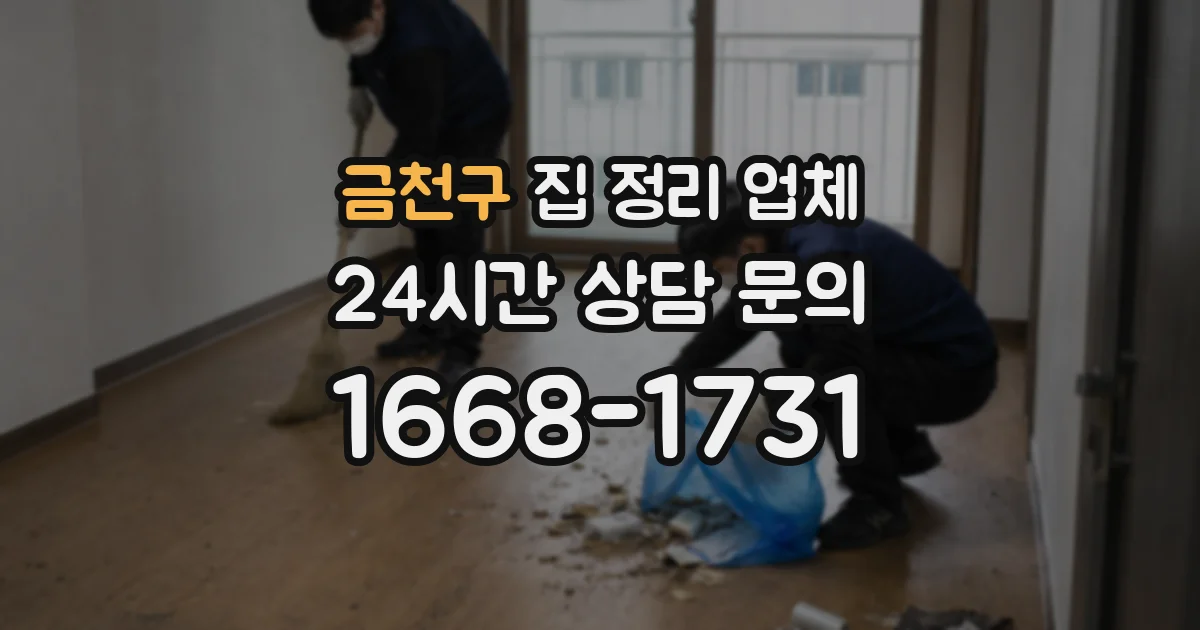 금천구 집 정리 업체