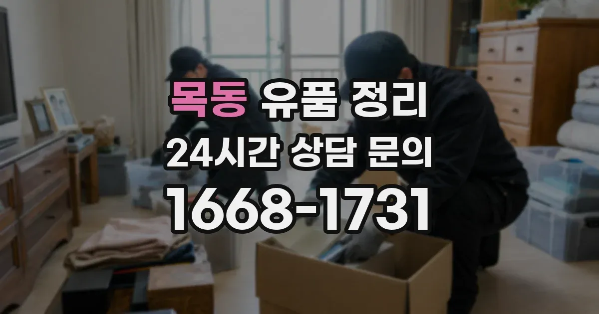 목동 유품 정리