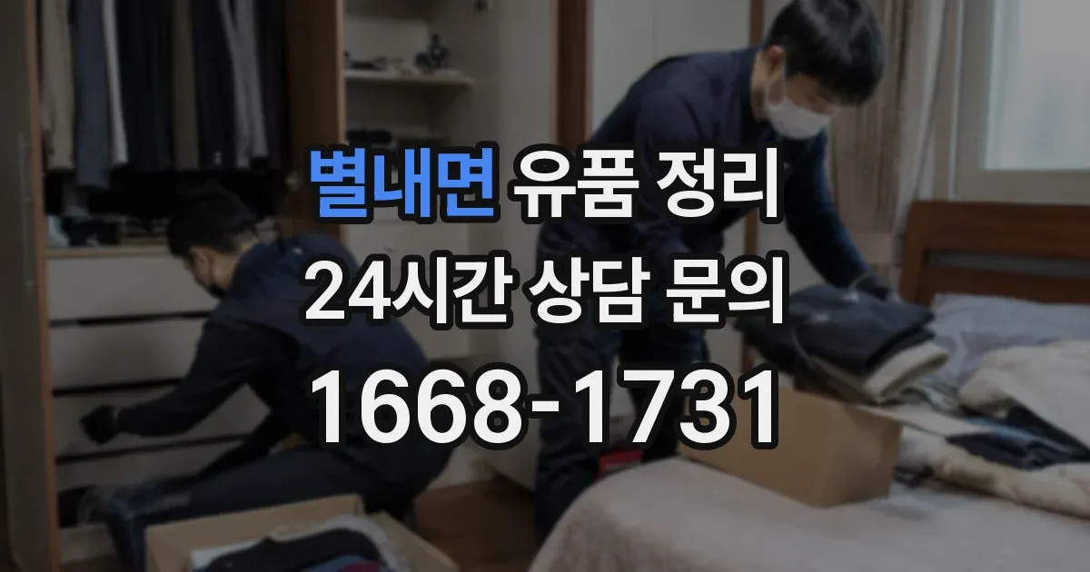 별내면 유품 정리