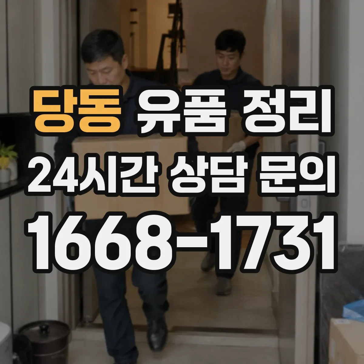 당동 유품 정리 골라둘 것과 버릴 것 구분하며 이동 최소화