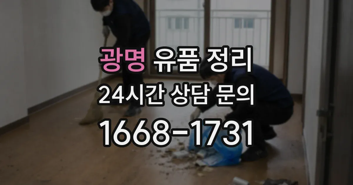 광명 유품 정리