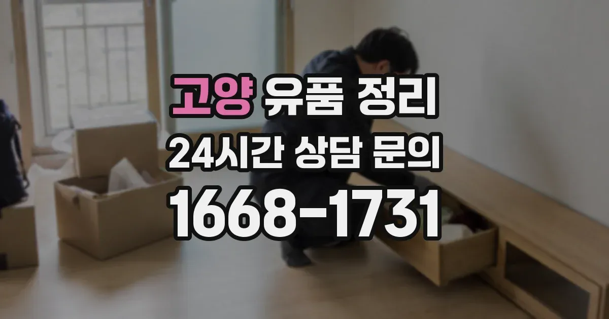 고양 유품 정리