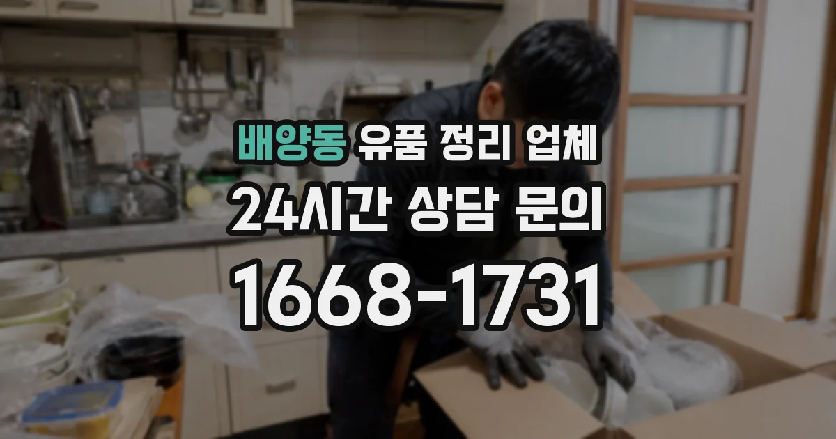 배양동 유품 정리 업체